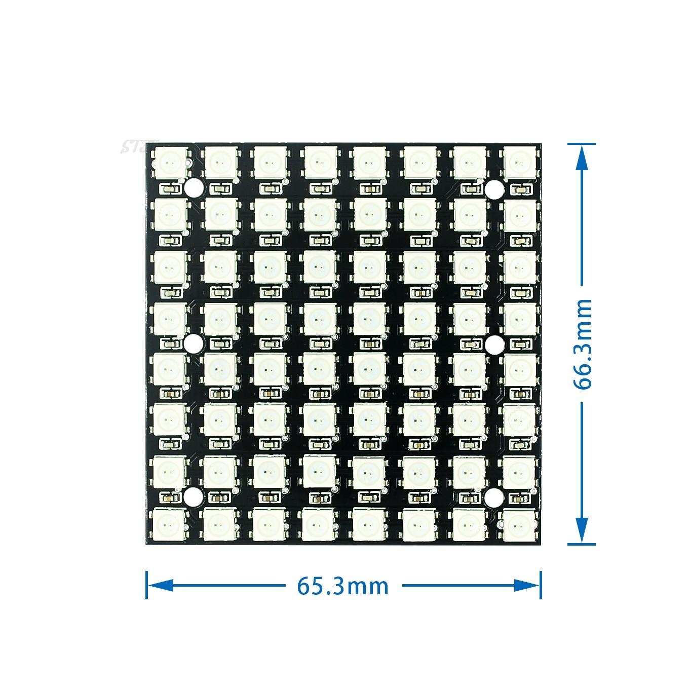 WS2812 smd LED 5050 RGB 8x8 64 - đánh giá và giá Rgb Led Matrix 8X8