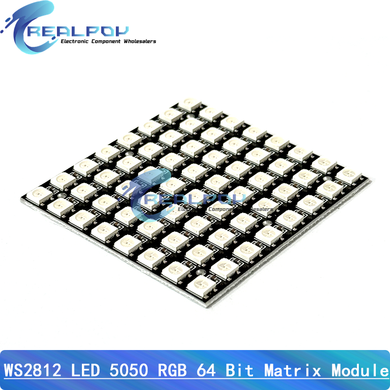 WS2812 LED 5050 RGB 8x8 64 Bit - đánh giá và giá Rgb Led Matrix 8X8