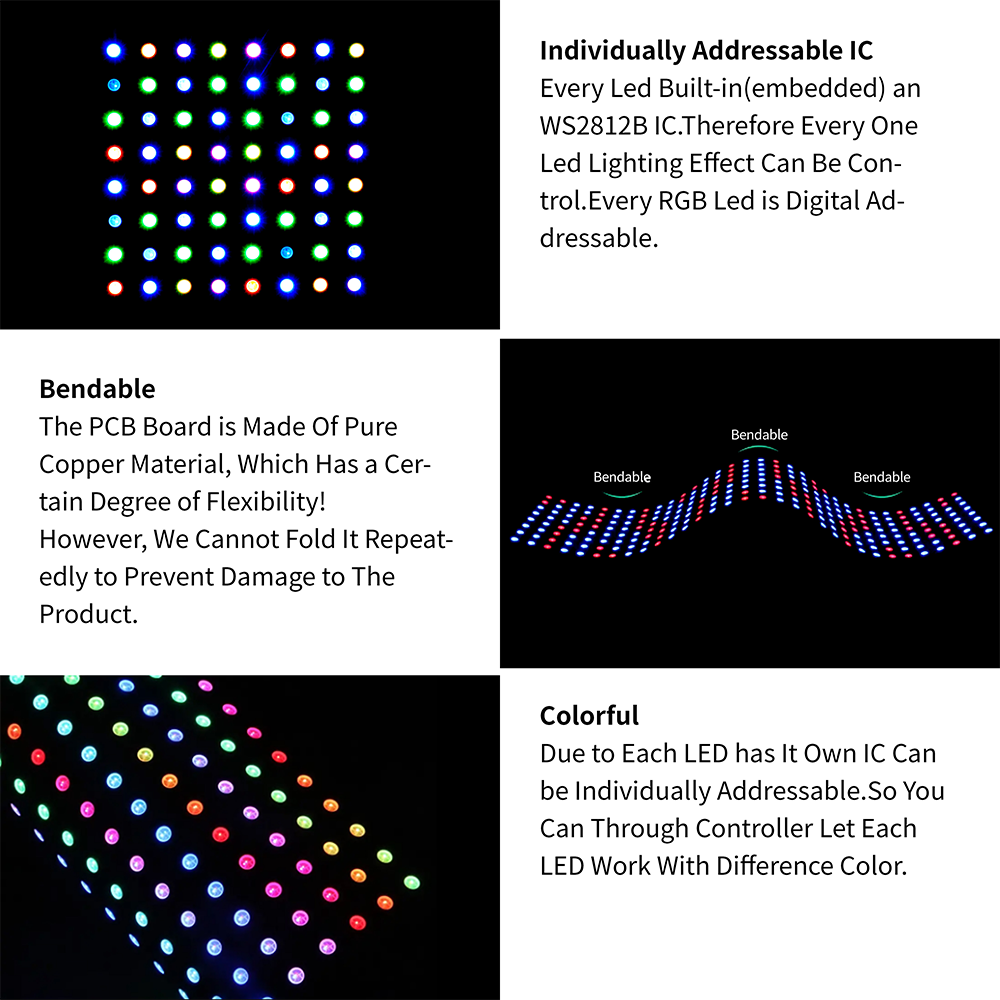 8X8 16X16 8X32 WS2812B With US - đánh giá và giá Rgb Led Matrix 8X8