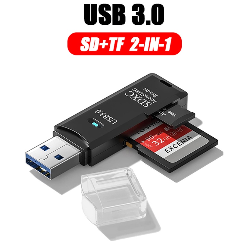 2 In 1 USB 3.0 Card Reader Por - đánh giá và giá Home Assistant Sd
