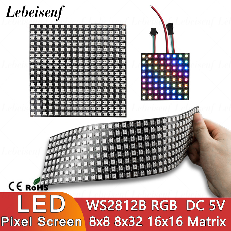 LED Digital Pixels Screen WS28 - đánh giá và giá Rgb Led Matrix 8X8