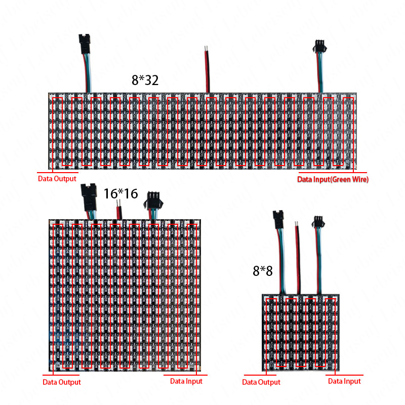 LED Digital Pixels Screen WS28 - đánh giá và giá Rgb Led Matrix 8X8