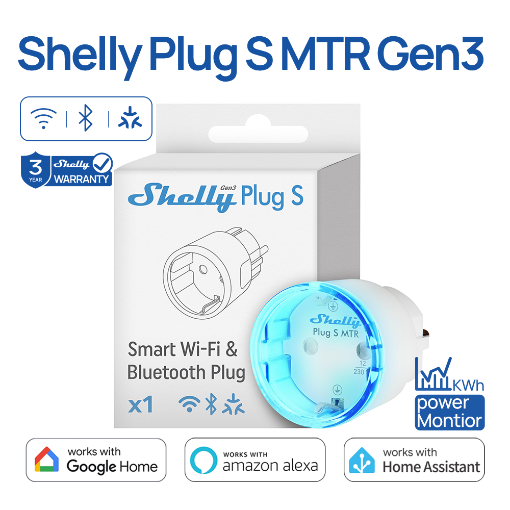 Shelly Plug S MTR Gen3 Matter  - đánh giá và giá Shelly Relay Module
