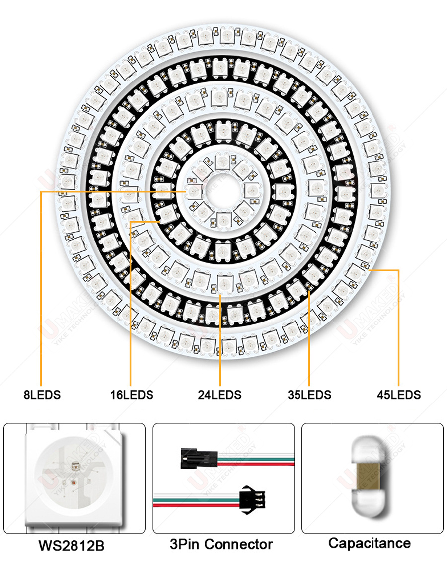 2pcs WS2812B Individually Addr - đánh giá và giá Rgb Led Matrix 8X8