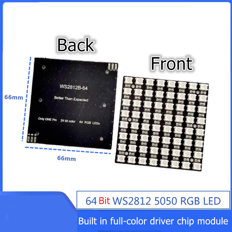 WS2812B 8x8 64Bit RGB LED Matr - đánh giá và giá Rgb Led Matrix 8X8