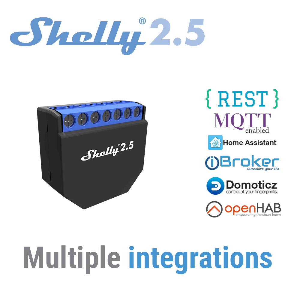 Shelly 2.5 Nhà Thông Minh Đôi  - đánh giá và giá Shelly Relay Module