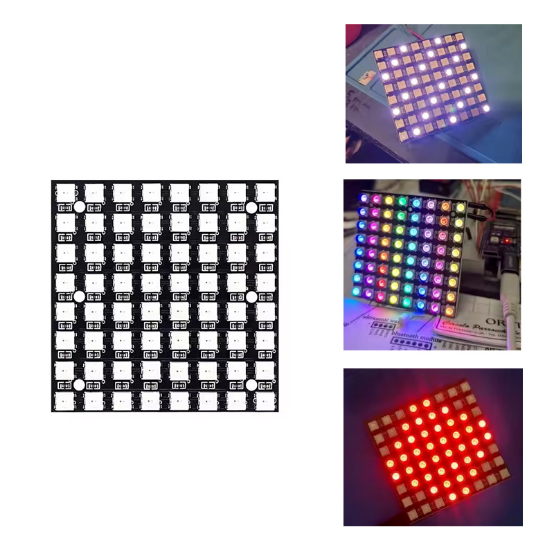 WS2812 LED 5050 RGB 8x8 64 Bit - đánh giá và giá Rgb Led Matrix 8X8