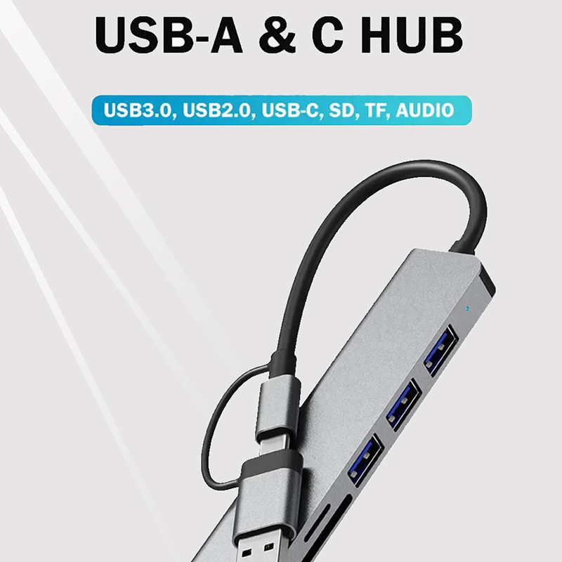 Type C Hub USB Splitter 8 In 1 - đánh giá và giá Home Assistant Sd