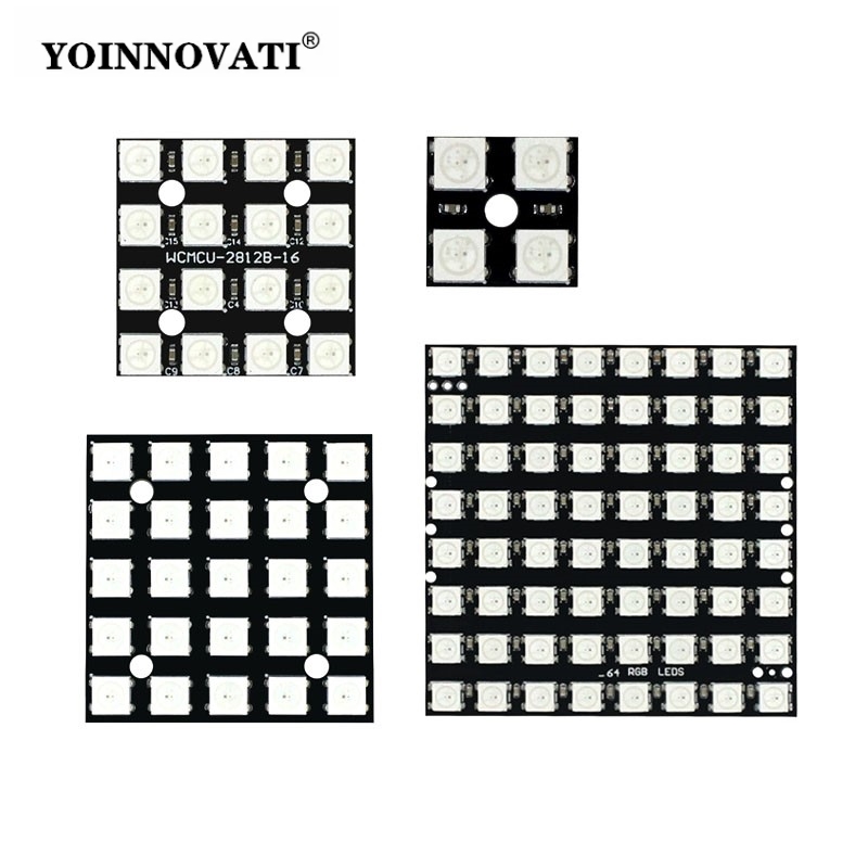 WS2812 LED 5050 RGB 8x8 LED Ma - đánh giá và giá Rgb Led Matrix 8X8