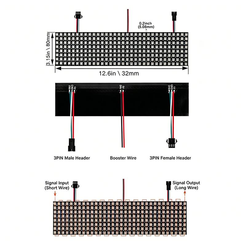 WS2812B Smart Pixel Module Mat - đánh giá và giá Rgb Led Matrix 8X8