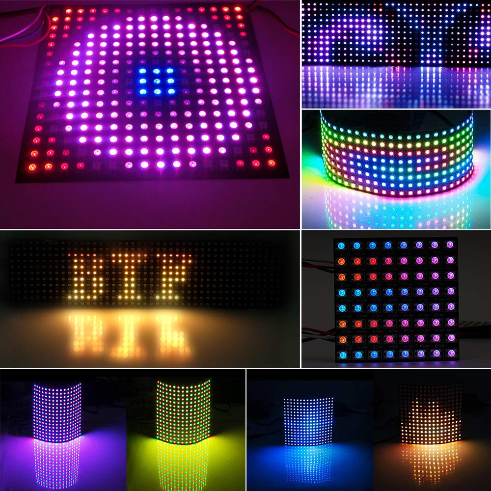 WS2812 LED 5050 RGB 8x8 64 Bit - đánh giá và giá Rgb Led Matrix 8X8